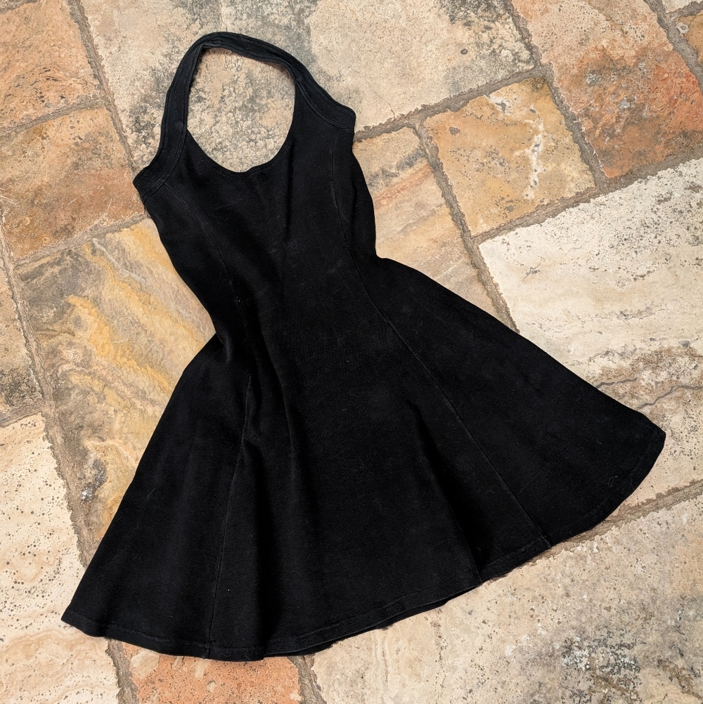 1980-90 Black Halter Dress